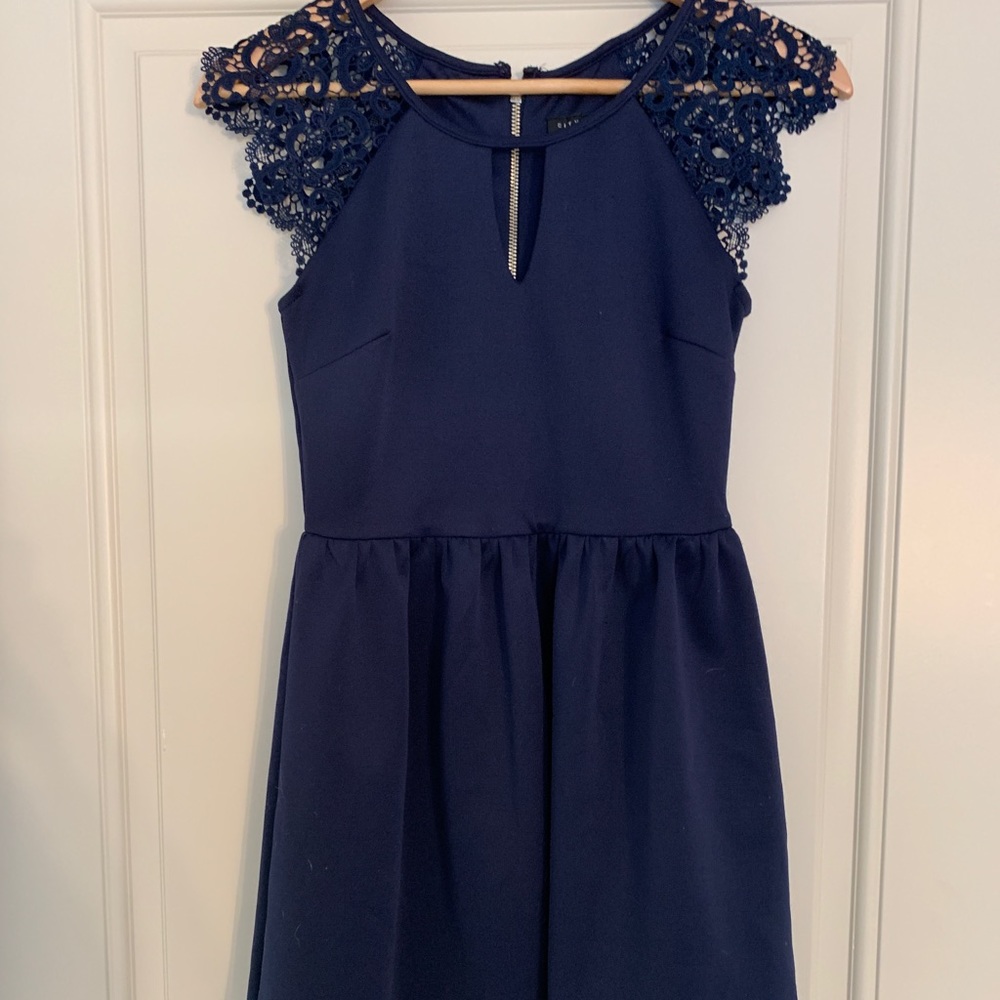 Navy Blue Mini Dress